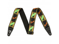 Fender Fender Neon Monogram Guitar Strap - Green/Orange Fender Fender Neon Monogram Guitar Strap - Green/Orange